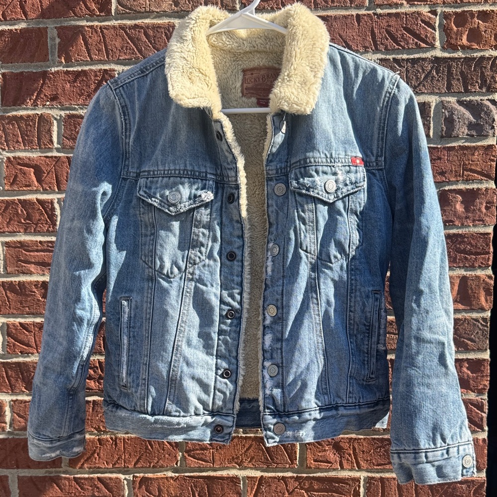 Lucky Brand Denim Jacket with Sherpa lining